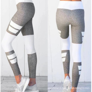 Wholesale high waist seamless fitness yoga pants leggings women stripe tights